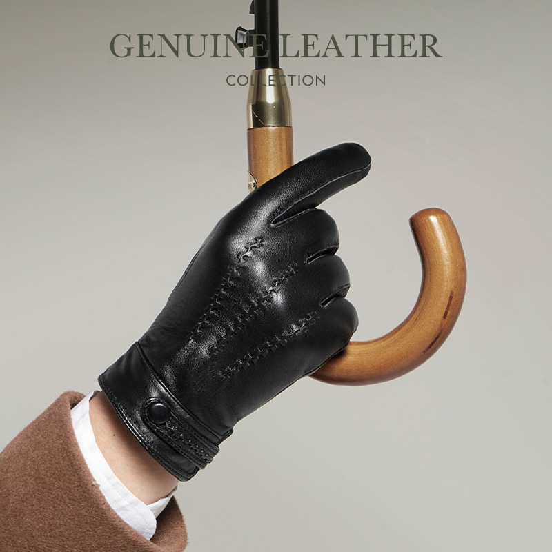 Men's Top Layer Sheepskin Genu - Leather Driving Glove 评论和价格