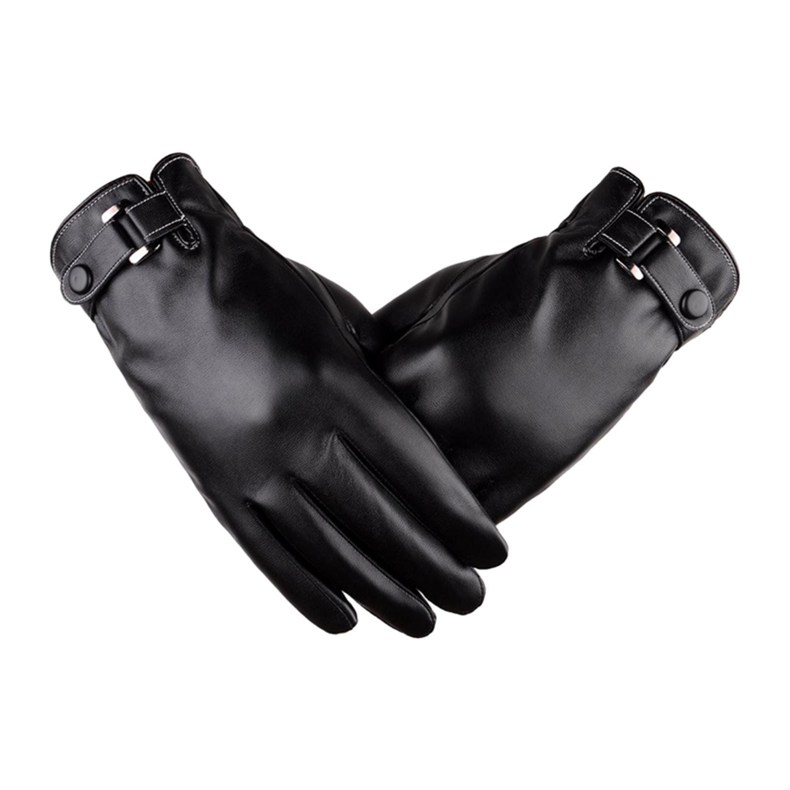 Men Winter Gloves Driving Runn - Leather Driving Glove 评论和价格