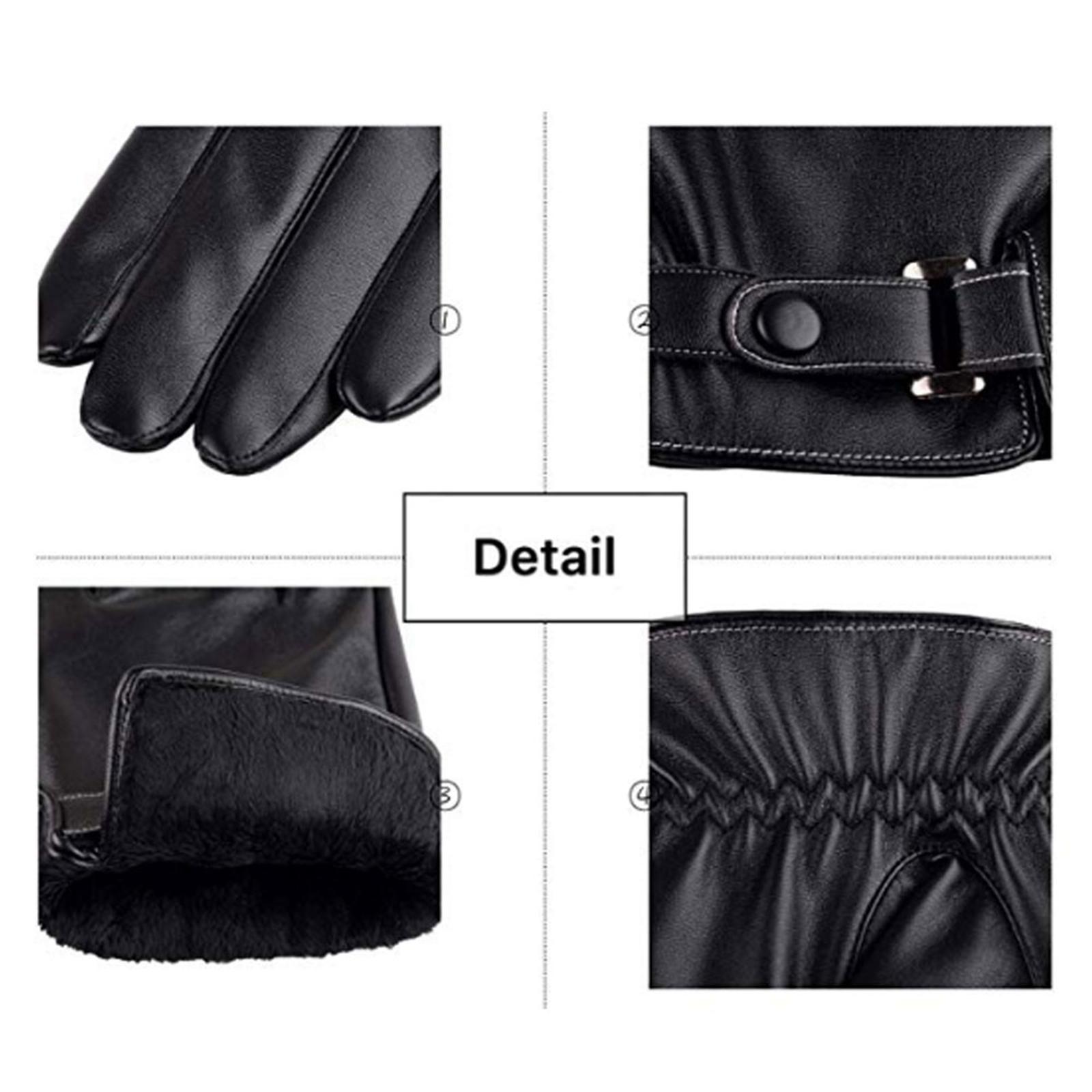 Men Winter Gloves Driving Runn - Leather Driving Glove 评论和价格